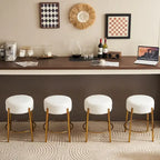 2 tabourets de bar modernes beige et or (lot de 20)