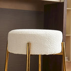 2 tabourets de bar modernes beige et or (lot de 20)