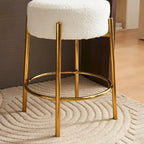 2 tabourets de bar modernes beige et or (lot de 20)