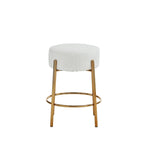 2 tabourets de bar modernes beige et or (lot de 20)