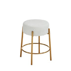 2 tabourets de bar modernes beige et or (lot de 20)