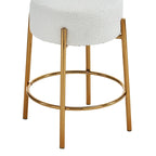 2 tabourets de bar modernes beige et or (lot de 20)