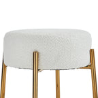 2 tabourets de bar modernes beige et or (lot de 20)