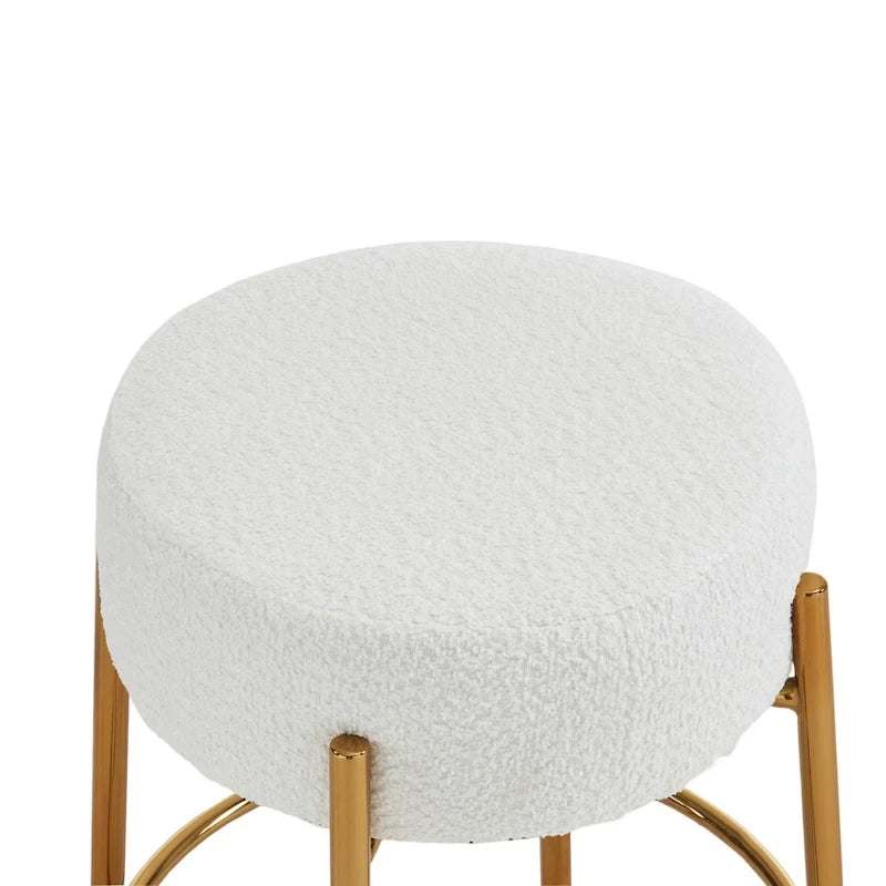 2 tabourets de bar modernes beige et or (lot de 20)