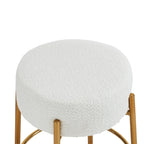 2 tabourets de bar modernes beige et or (lot de 20)