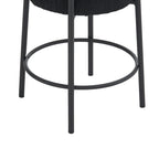 2 tabourets de bar noirs modernes de 20 pouces avec pieds de support robustes (ensemble de 2)
