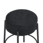 2 tabourets de bar noirs modernes de 20 pouces avec pieds de support robustes (ensemble de 2)