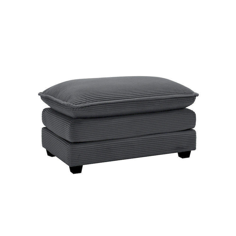 Canapé modulaire sans accoudoirs en velours côtelé personnalisable