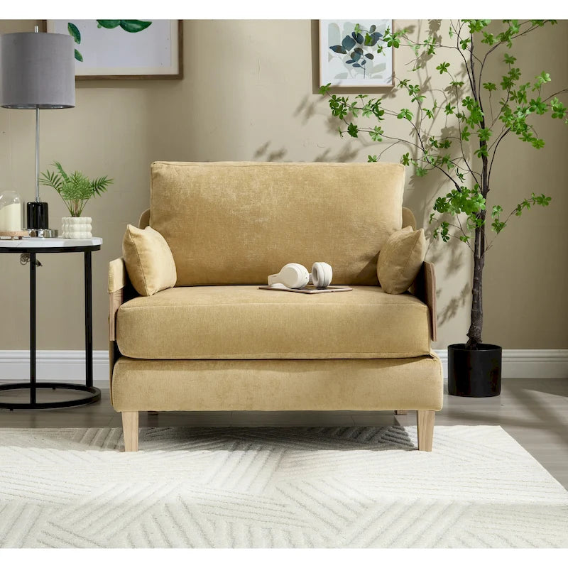 Fauteuil inclinable convertible 3-en-1 en chenille avec 3 oreillers