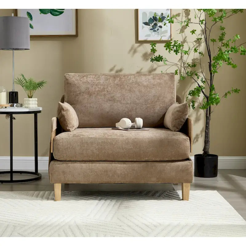 Fauteuil inclinable convertible 3-en-1 en chenille avec 3 oreillers