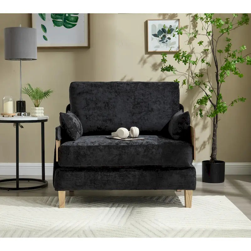 Fauteuil inclinable convertible 3-en-1 en chenille avec 3 oreillers