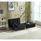 Fauteuil inclinable convertible 3-en-1 en chenille avec 3 oreillers