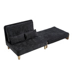 Fauteuil inclinable convertible 3-en-1 en chenille avec 3 oreillers