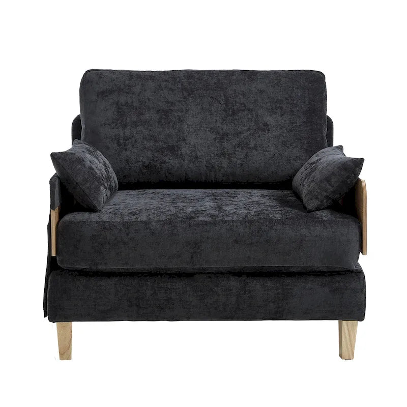 Fauteuil inclinable convertible 3-en-1 en chenille avec 3 oreillers