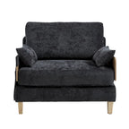 Fauteuil inclinable convertible 3-en-1 en chenille avec 3 oreillers