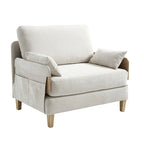 Fauteuil inclinable convertible 3-en-1 en chenille avec 3 oreillers