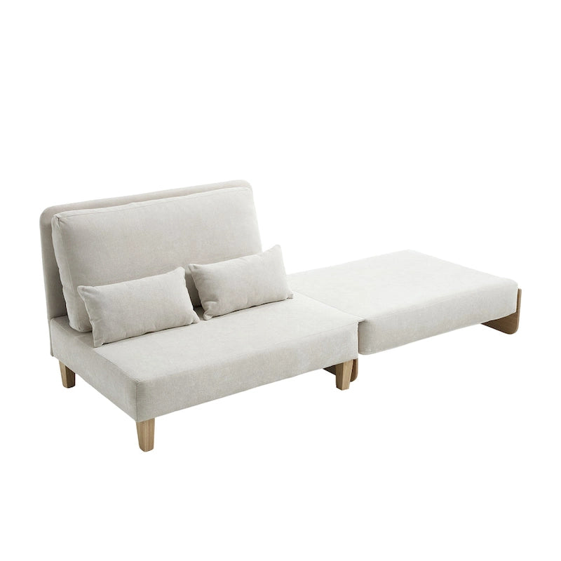 Fauteuil inclinable convertible 3-en-1 en chenille avec 3 oreillers