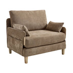 Fauteuil inclinable convertible 3-en-1 en chenille avec 3 oreillers