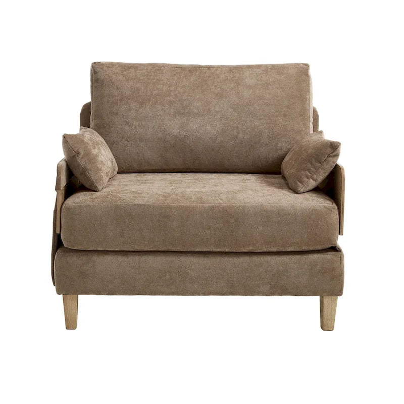 Fauteuil inclinable convertible 3-en-1 en chenille avec 3 oreillers