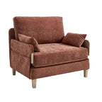 Fauteuil inclinable convertible 3-en-1 en chenille avec 3 oreillers