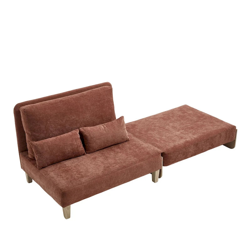 Fauteuil inclinable convertible 3-en-1 en chenille avec 3 oreillers