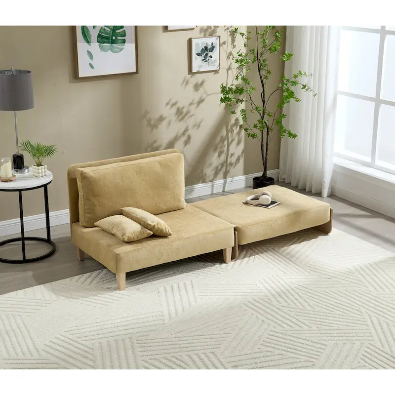 Fauteuil inclinable convertible 3-en-1 en chenille avec 3 oreillers