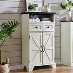 Meuble bas de salle de bain de 24 po de style campagnard, grand meuble de rangement de salle de bain
