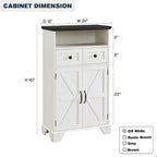 Meuble bas de salle de bain de 24 po de style campagnard, grand meuble de rangement de salle de bain