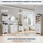 Meuble bas de salle de bain de 24 po de style campagnard, grand meuble de rangement de salle de bain