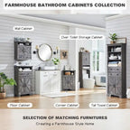 Meuble bas de salle de bain de 24 po de style campagnard, grand meuble de rangement de salle de bain