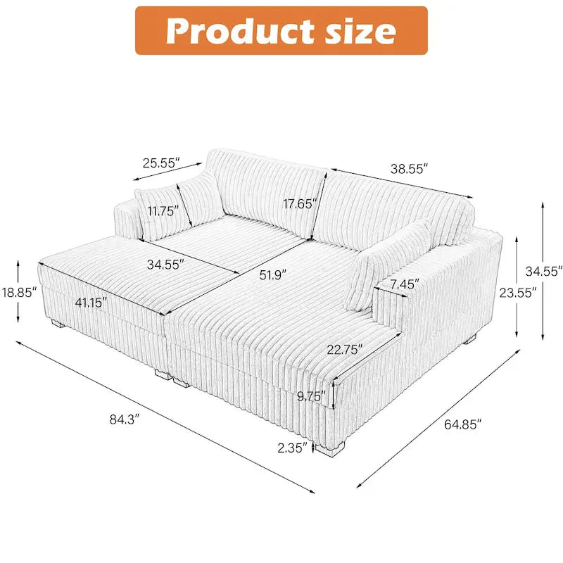 Canapé modulaire surdimensionné DREAMSIDEA
