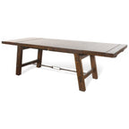 Table extensible Reggie, bois d'acajou brun, rectangulaire 193-269 cm