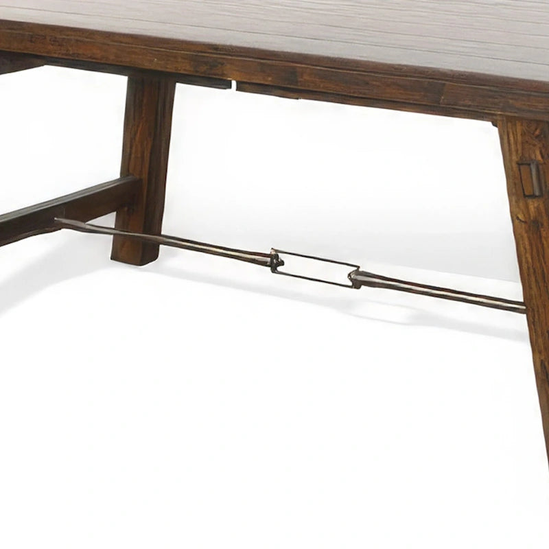 Table extensible Reggie, bois d'acajou brun, rectangulaire 193-269 cm