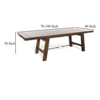 Table extensible Reggie, bois d'acajou brun, rectangulaire 193-269 cm