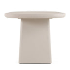 Table à manger ovale Modrest Evermore moderne en faux ciment gris