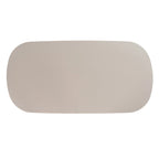 Table à manger ovale Modrest Evermore moderne en faux ciment gris