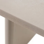 Table à manger ovale Modrest Evermore moderne en faux ciment gris