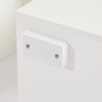 Meuble TV blanc de 130 cm avec lumières LED et étagère en verre trempé pour téléviseurs jusqu'à 55 pouces