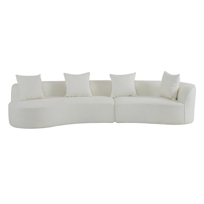 Christopher Knight Home - Canapé d'angle incurvé en tissu Linda