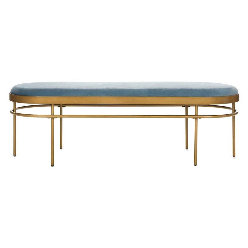 Banc ovale Omie SAFAVIEH - 63 x 22 x 20 - 63Lx22Px20H