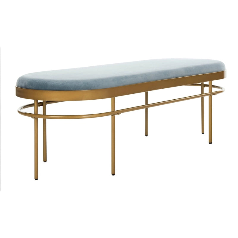 Banc ovale Omie SAFAVIEH - 63 x 22 x 20 - 63Lx22Px20H