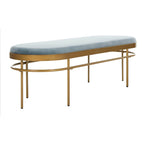 Banc ovale Omie SAFAVIEH - 63 x 22 x 20 - 63Lx22Px20H