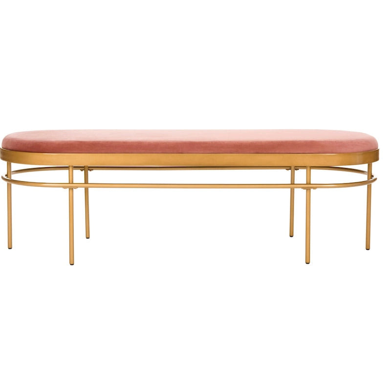Banc ovale Omie SAFAVIEH - 63 x 22 x 20 - 63Lx22Px20H