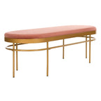 Banc ovale Omie SAFAVIEH - 63 x 22 x 20 - 63Lx22Px20H