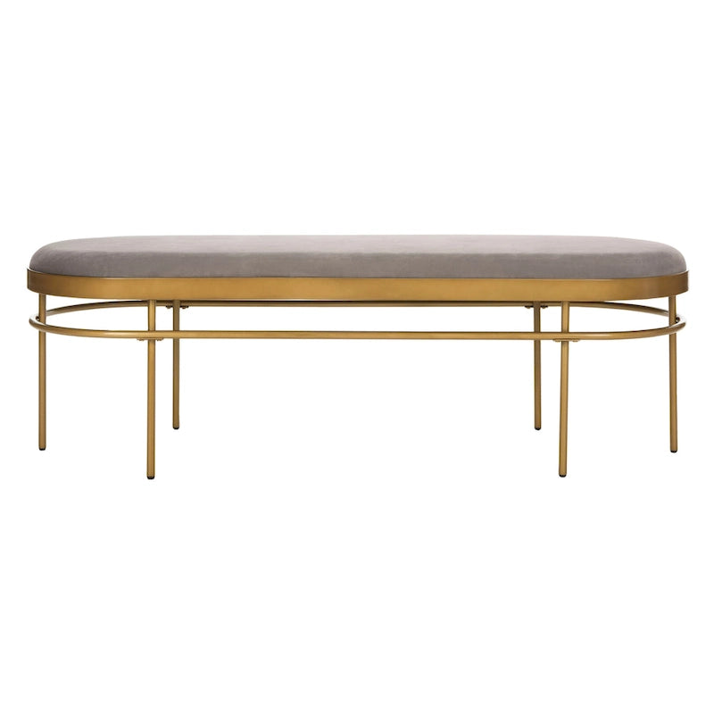 Banc ovale Omie SAFAVIEH - 63 x 22 x 20 - 63Lx22Px20H