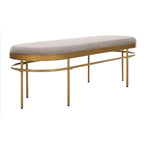 Banc ovale Omie SAFAVIEH - 63 x 22 x 20 - 63Lx22Px20H
