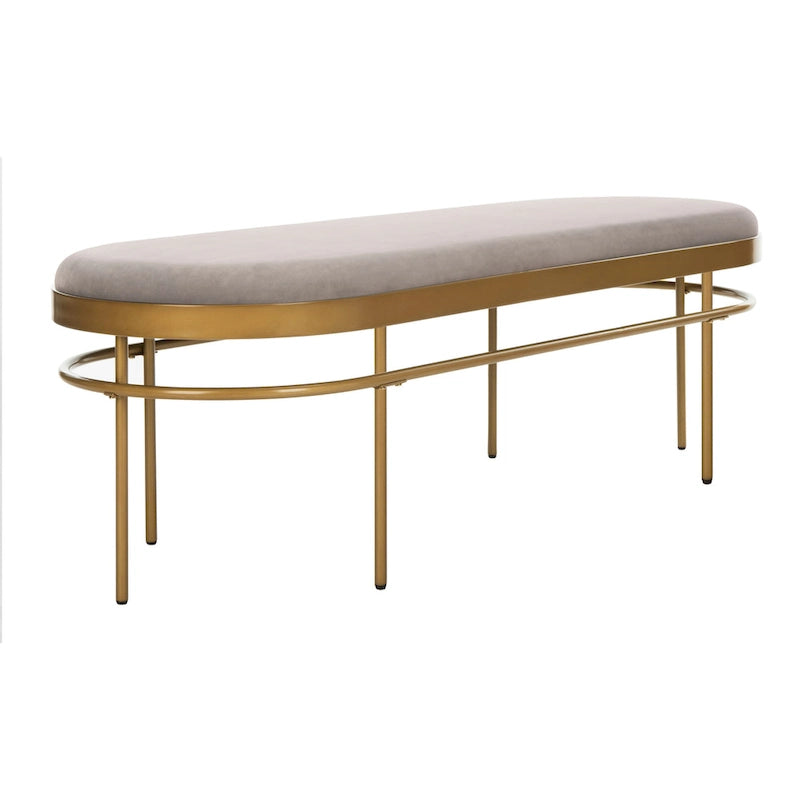 Banc ovale Omie SAFAVIEH - 63 x 22 x 20 - 63Lx22Px20H