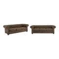 Canapé Chesterfield Gdansk avec accoudoirs arrondis et capitonnés
