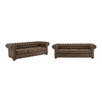 Canapé Chesterfield Gdansk avec accoudoirs arrondis et capitonnés