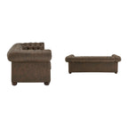 Canapé Chesterfield Gdansk avec accoudoirs arrondis et capitonnés